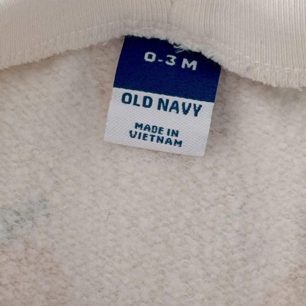 Old Navy Unisex 0-3M Pumpkin Crew Neck Sweatshirt & Sweatpants Set Never Worn